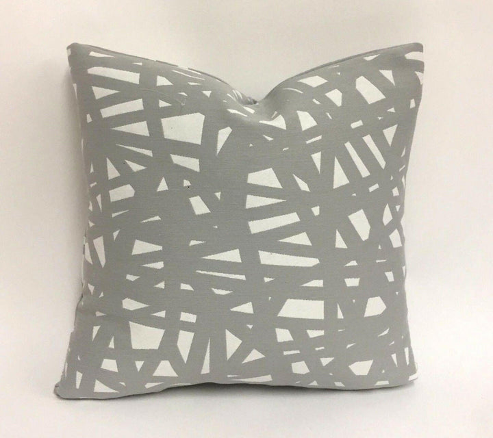 Scion - Saxony - Steel - Bold Geometric Twisted Woven Web Cushion Cover - Handmade Throw Pillow Designer Home Decor Scatter Cushion.