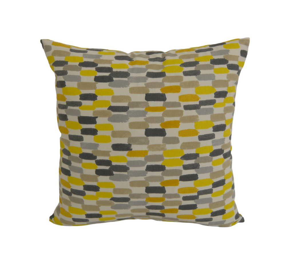 Prestigious - Batik - Saffron - Quirky Colourful Brushstrokes Cushion Cover - Handmade Throw Pillow Designer Home Decor.