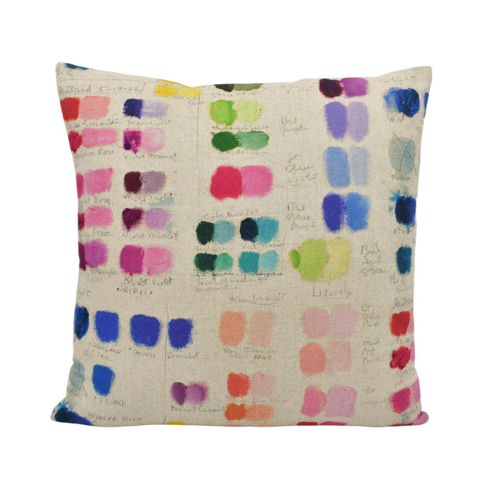 John Derian x Designers Guild - Mixed Tones - Canvas - Charming Artist Palette Designer Cushion Cover - Modern Luxury Throw Pillow Handmade.
