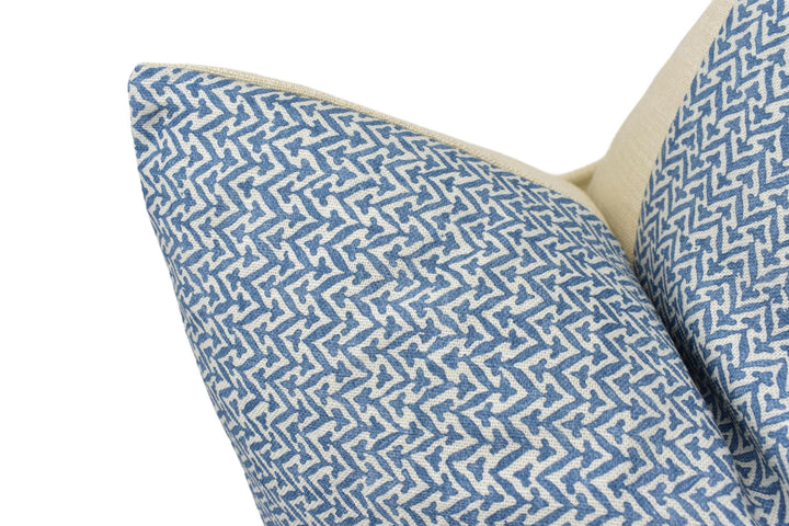 GP & J Baker - Tilly - Indigo - Stylish Versatile Geometric Designer Cushion Cover - Luxury Throw Pillow - Handmade Home Decor - Scatter.