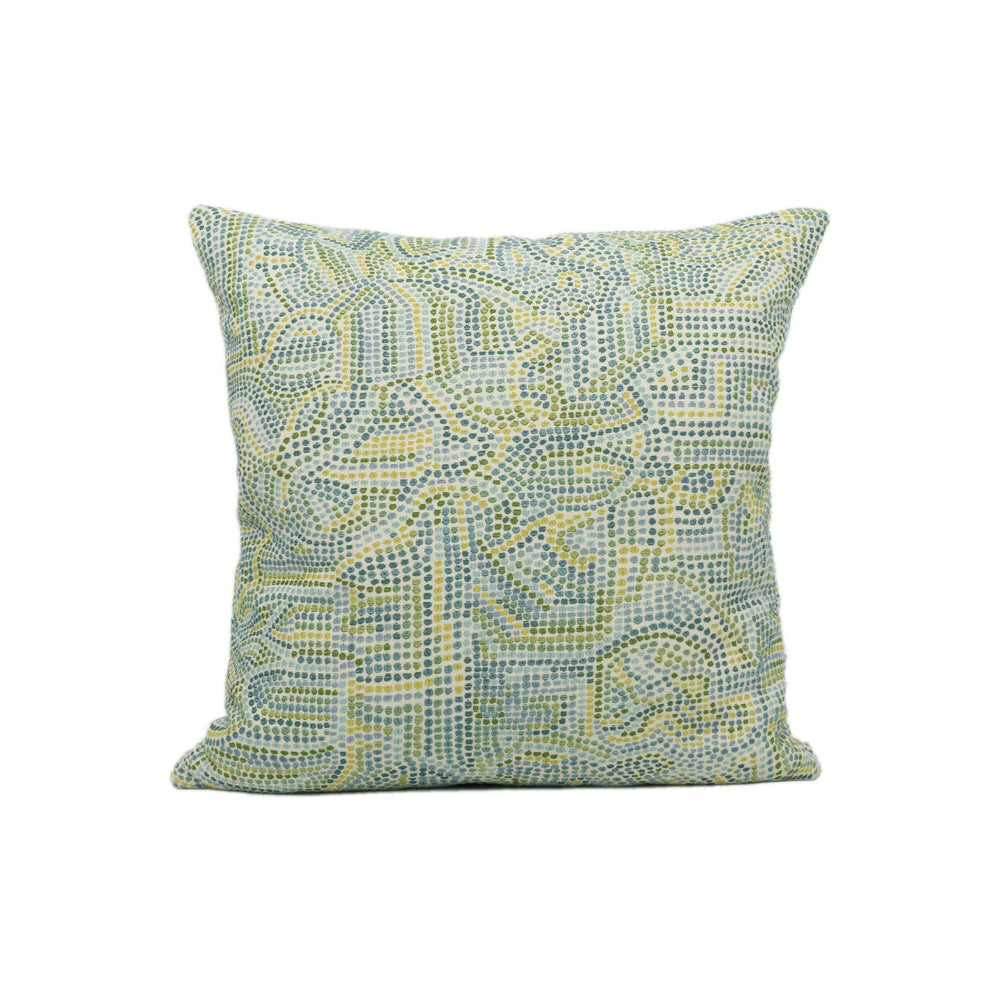 Schumacher - Galina - Sky - Modern Abstract Mosaic Pointillist Designer Cushion Cover - Luxury Throw Pillow - Handmade Home Décor.