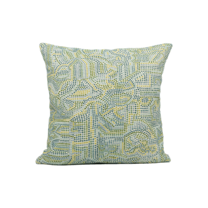 Schumacher - Galina - Sky - Modern Abstract Mosaic Pointillist Designer Cushion Cover - Luxury Throw Pillow - Handmade Home Décor.