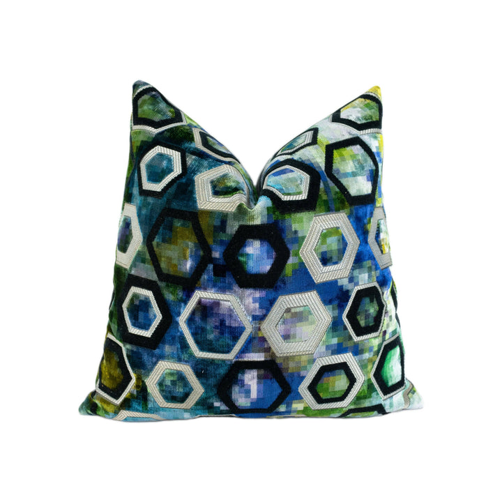 Designers Guild - Sukhna - Cobalt - Stunning Velvet Designer Cushion Cover Home Décor Throw Pillow.