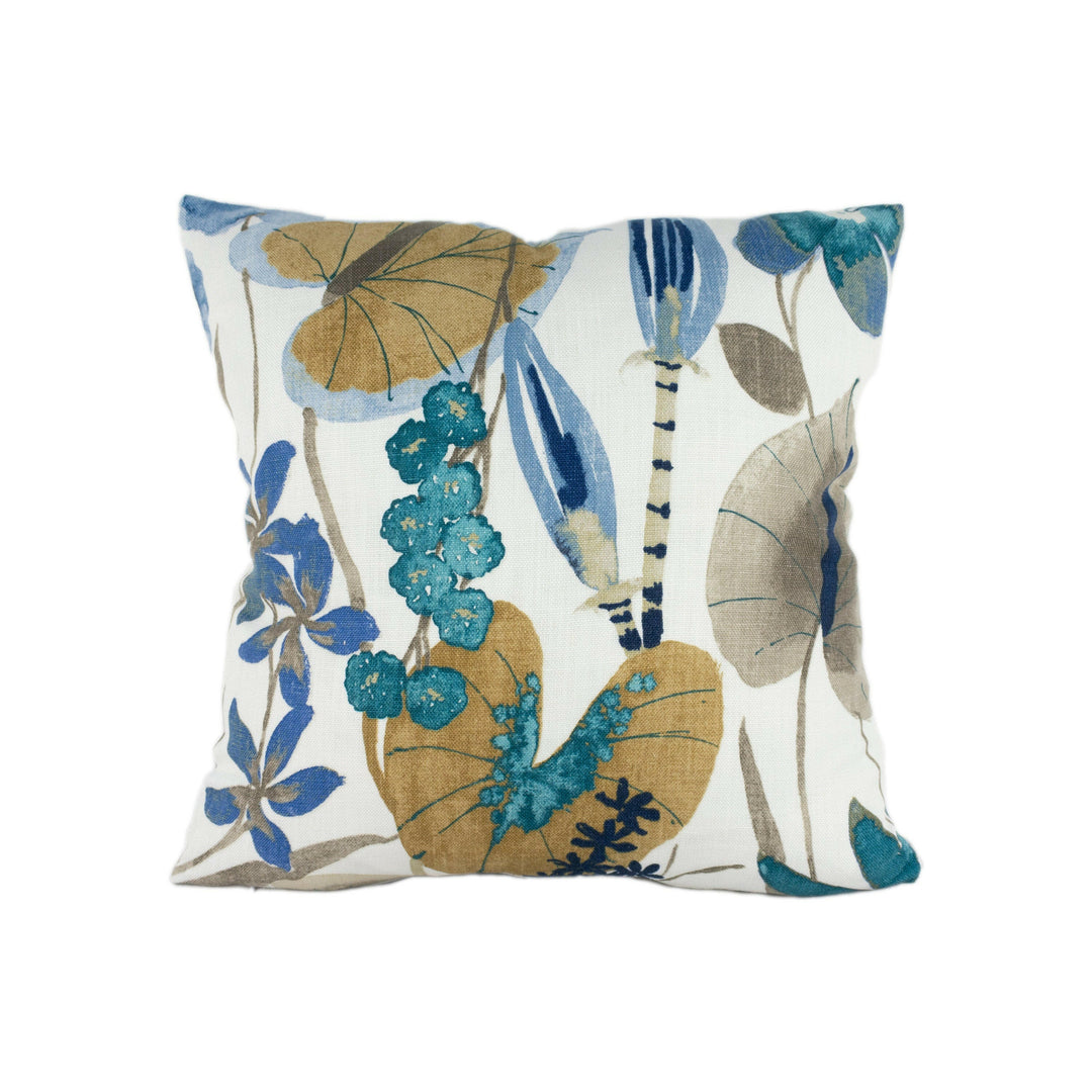 Harlequin - Nalina - Indigo / Mustard / Stone - Exotic Floral Cushion Cover Throw Pillow Handmade Designer Home Decor.