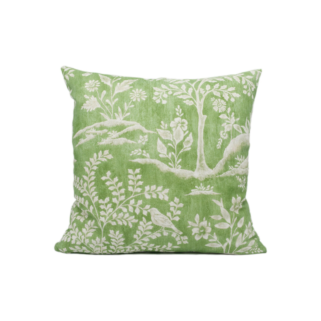Nina Campbell - Foret - Emerald 3 - Enchanting Green Woodland Wildlife Scenes Cushion Cover - Handmade Throw Pillow - Designer Home Décor.
