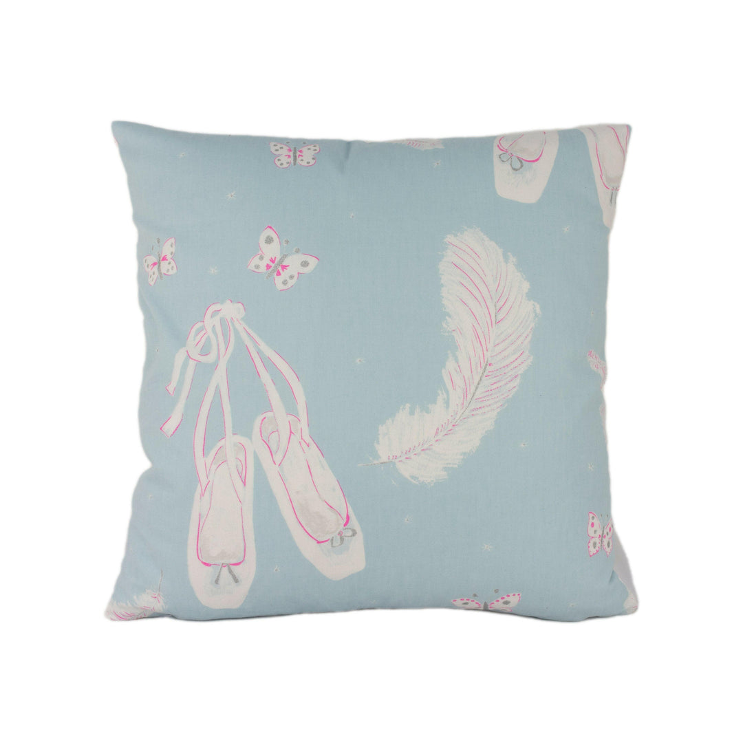 Sanderson - Ballet Shoes - Duckegg - Lovely Designer Ballerina Cushion Cover Kids Gift Home Decor Throw Pillow.