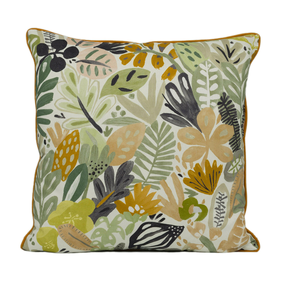 Scion - Esala - Gelato  - Bright Playful Tropical Jungle Piped Cushion Cover - Handmade Throw Pillow - Designer Home Décor.