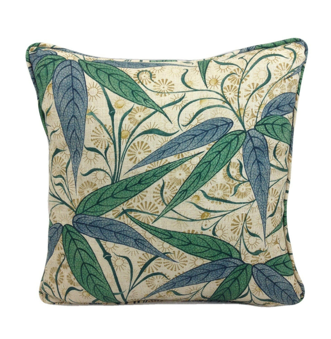 William Morris - Bamboo - Thyme / Artichoke - Cushion Cover Throw Pillow Designer Home Decor.