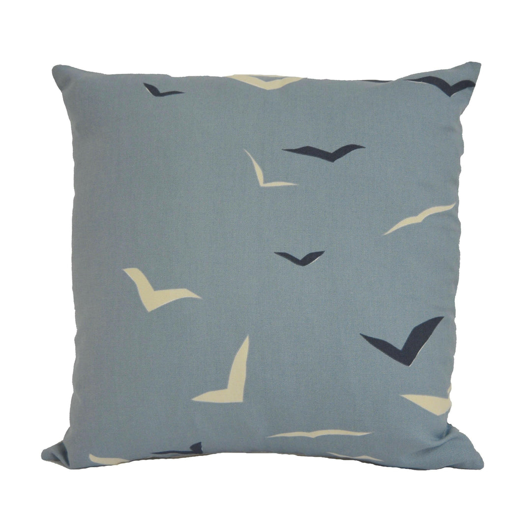 Scion - Flight - Denim / Indigo / Chalk - Retro Birds in Flight Cushion Cover - Handmade Throw Pillow - Designer Home Decor.