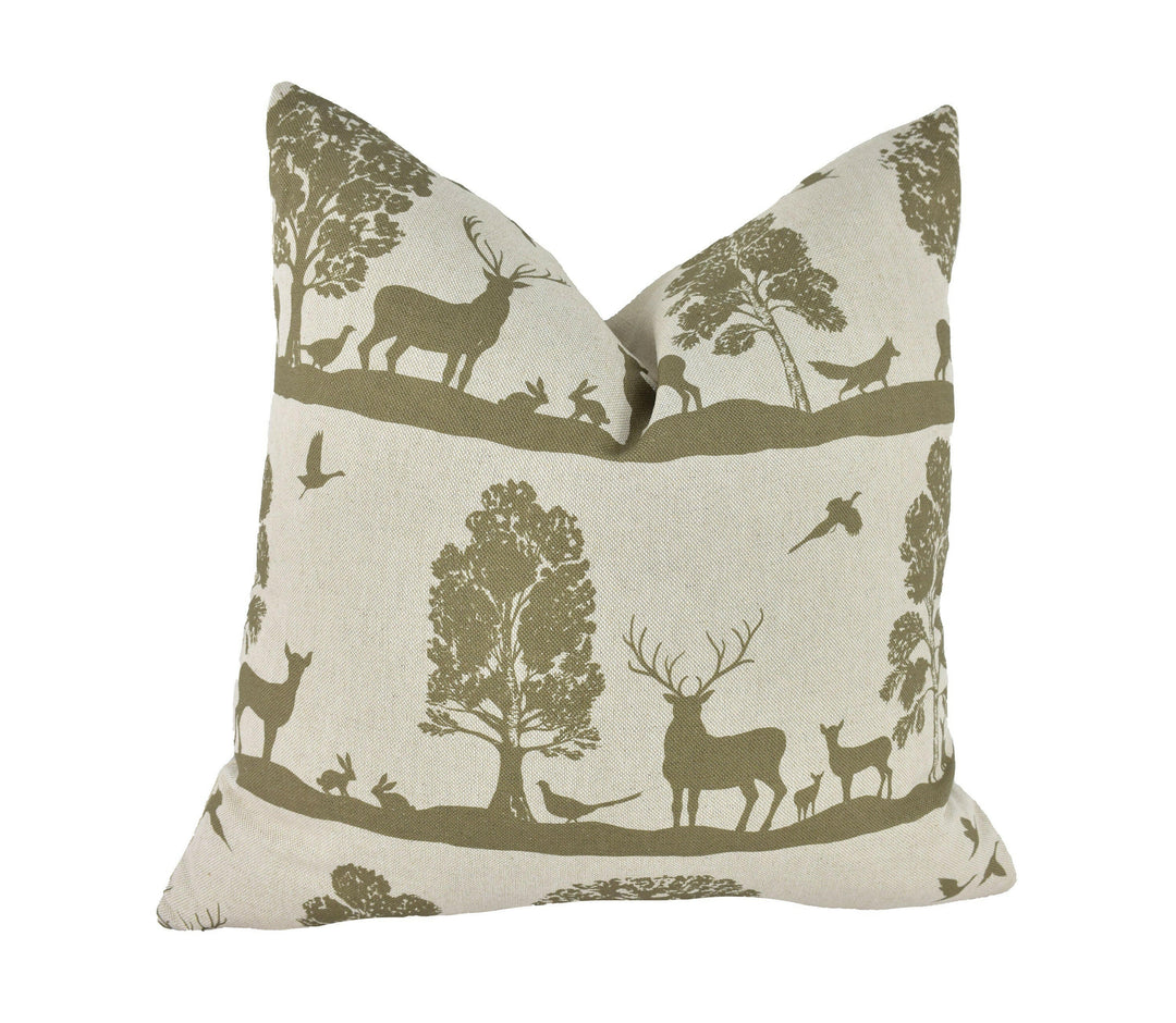 Voyage - Cairngorms - Birch - Wonderful Scottish Highland Fauna & Floral Cushion Cover - Handmade Throw Pillow Designer Home Decor.