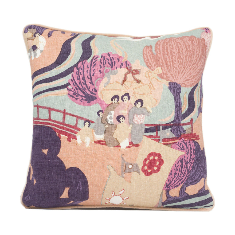 Schumacher - Pearl River - Blush - Vintage Asian Inspired Contrast ...