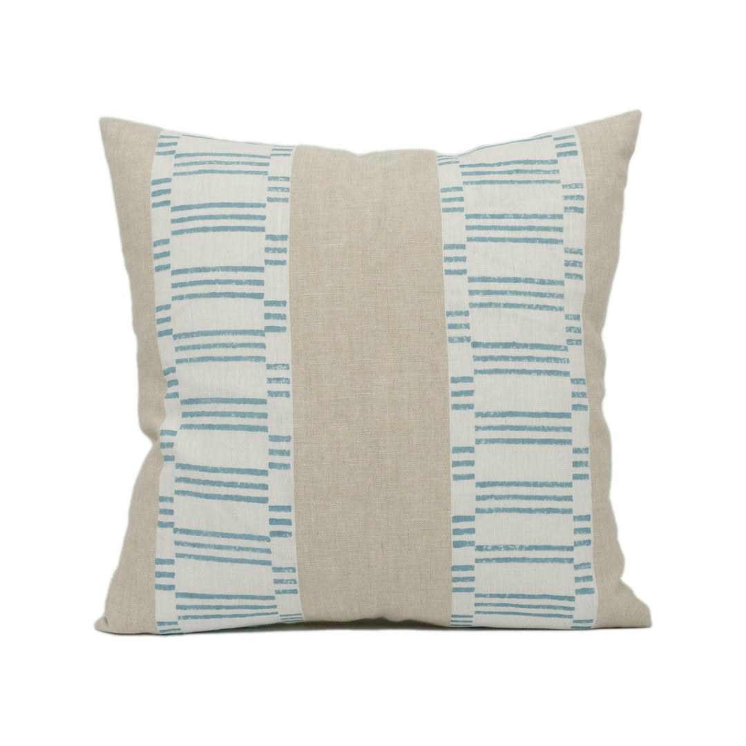 Anna French x Thibaut - Japonic Stripe - Robin's Egg - Chic Elegant Striped Cushion Cover - Handmade Throw Pillow - Designer Home Décor.