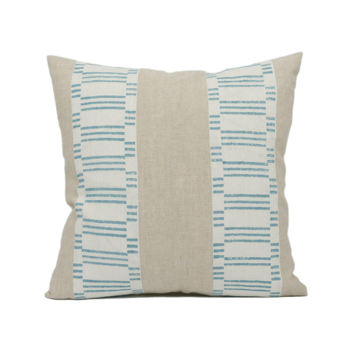 Anna French x Thibaut - Japonic Stripe - Robin's Egg - Chic Elegant Striped Cushion Cover - Handmade Throw Pillow - Designer Home Décor.