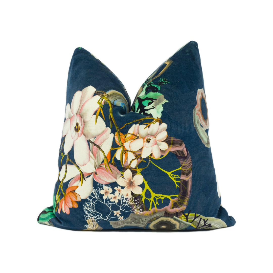 Designers Guild x Christian Lacroix - Algae Bloom Soft - Agate - Aquatic Velvet Cushion Cover - Malachite Pillow Cover - Quirky Unique Cover.