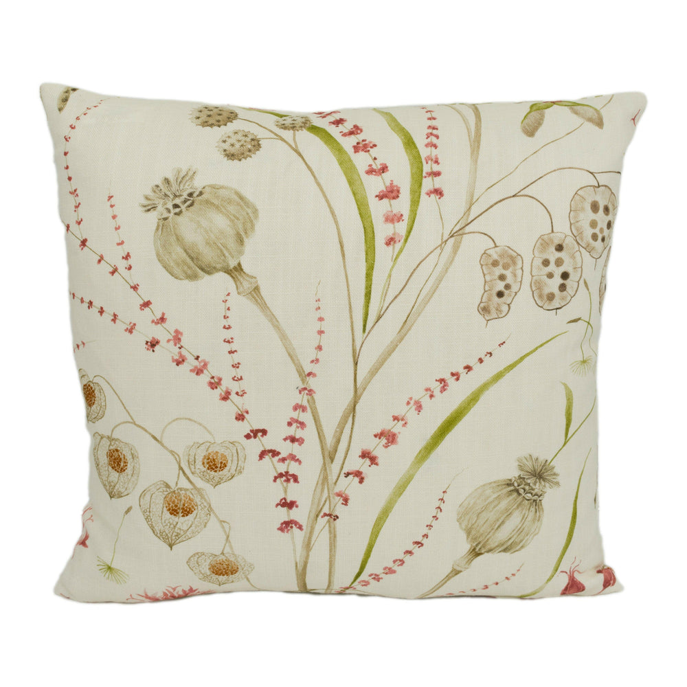 Sanderson - Summer Harvest - Claret / Olive - Stunning Designer Cushion Cover Home Décor Throw Pillow.