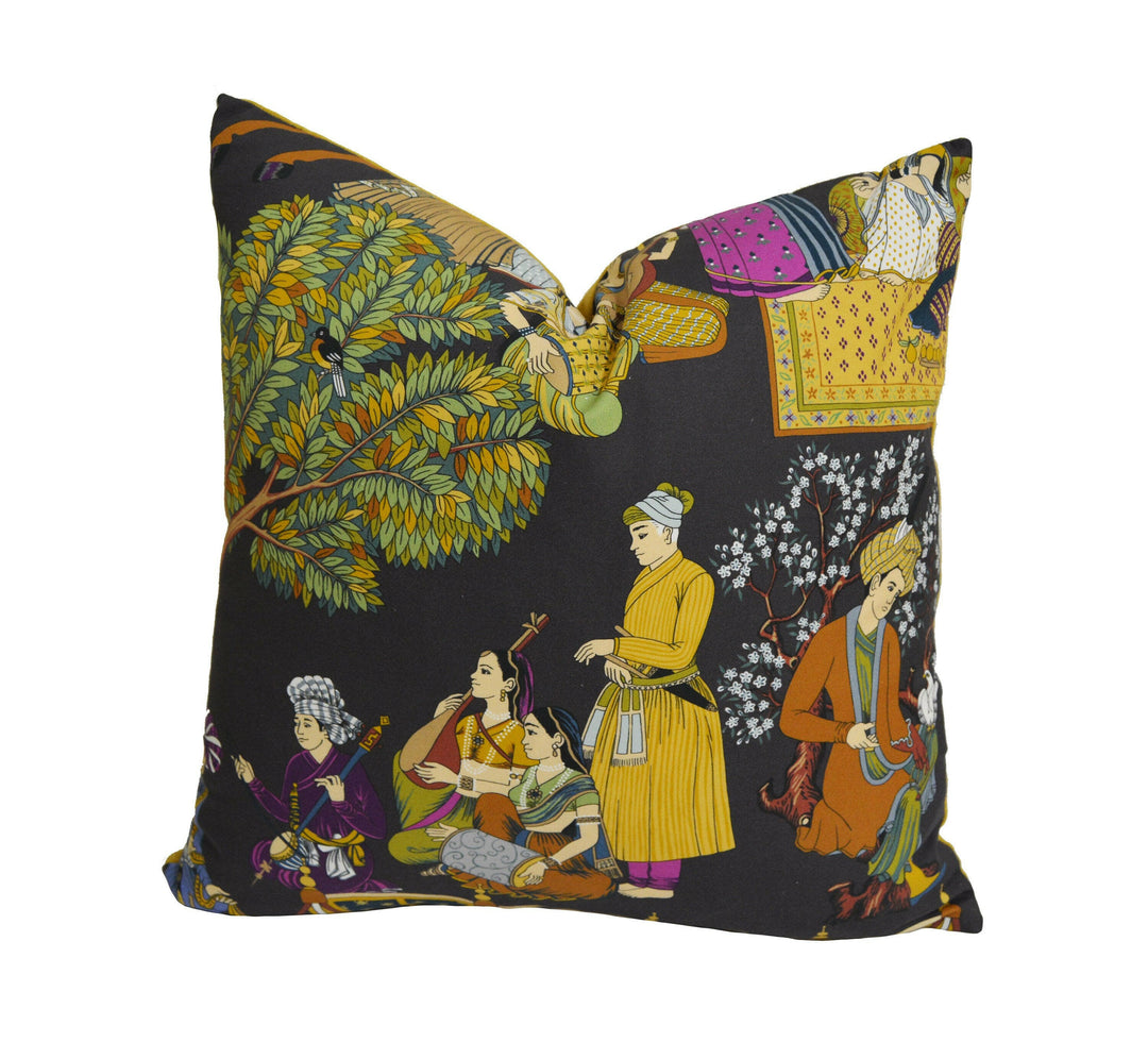 Manuel Canovas - Kalinda - Paon - Vibrant Indian Inspired Designer Cushion Cover - Handmade Throw Pillow - Designer Home Decor.