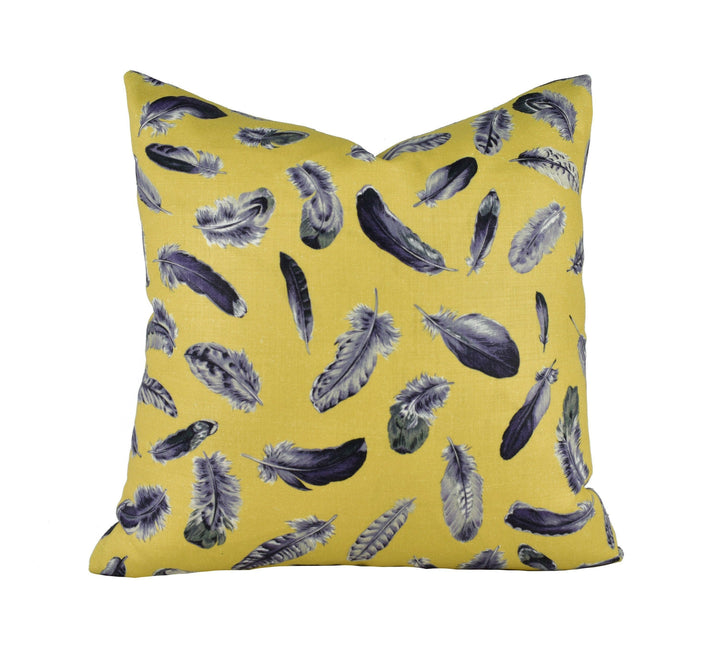 Boeme - Plumes - Mustard - Cushion Cover Pillow Throw Designer Home Decor.