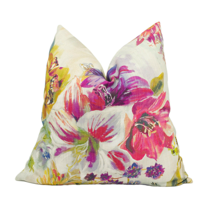 Boeme - Amaryllis - Cerise - Stunning Cushion Cover Handmade Throw Pillow Designer Home Décor.