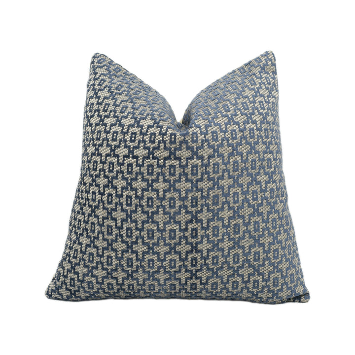 Clarke and Clarke - Mansour - Indigo - Chenille Cushion Cover Handmade Throw Pillow Designer Home Décor.