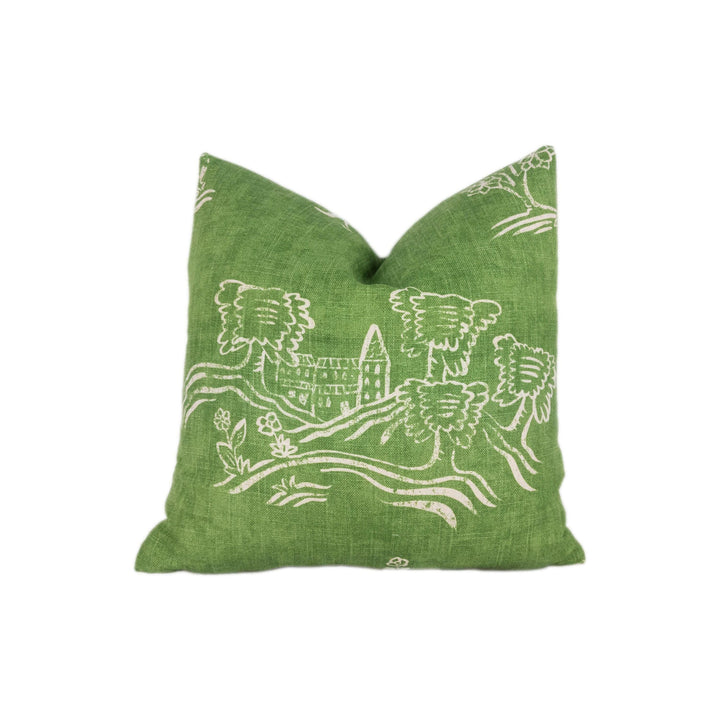 Andrew Martin - Friendly Folk - Basil Green - Vibrant English Folklore Inspired Designer Cushion Cover - Luxury Throw Pillow - Handmade Home.
