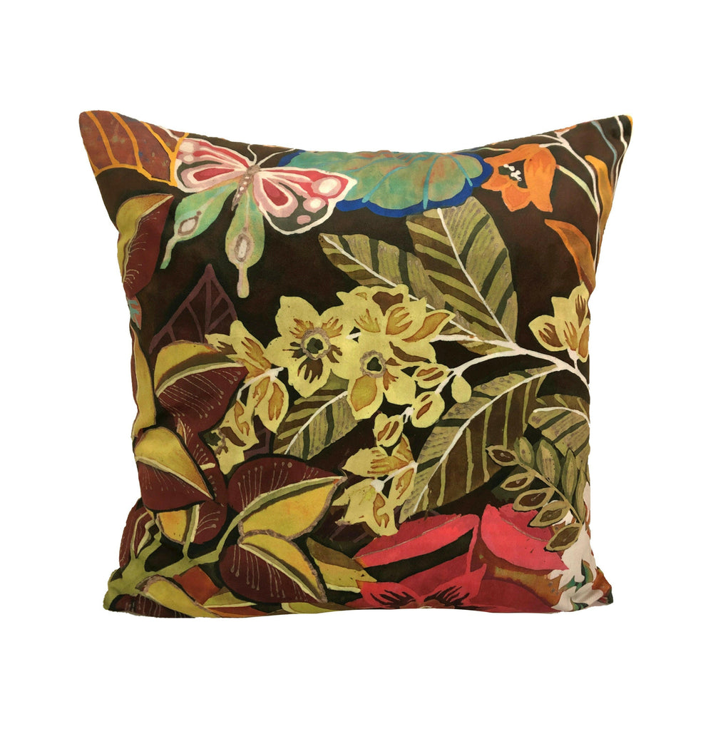 Prestigious - Hidden Paradise - Calypso - Tropical Maximalist Velvet Cushion Cover - Handmade Throw Pillow Designer Home Decor.