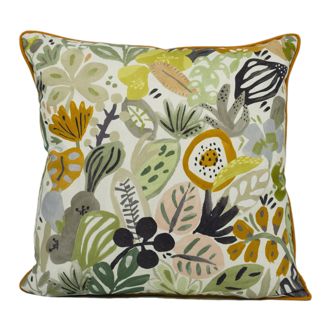 Scion - Esala - Gelato  - Bright Playful Tropical Jungle Piped Cushion Cover - Handmade Throw Pillow - Designer Home Décor.
