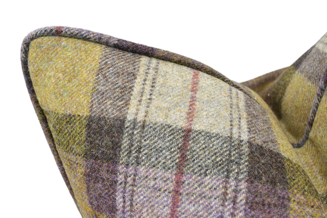 Abraham Moon - Skye - Moonstone - 100% Wool Cushion Cover - Designer Plaid Pillow Cover - Handmade Custom Abraham Moon Pillow.