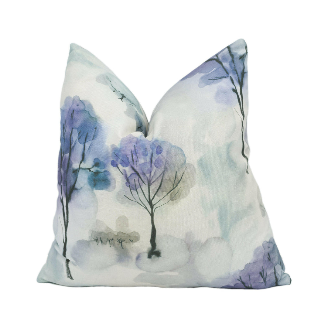 Voyage - Pomona - Midnight - Elegant Watercolour Tree Cushion Cover - Handmade Throw Pillow Designer Home Decor.