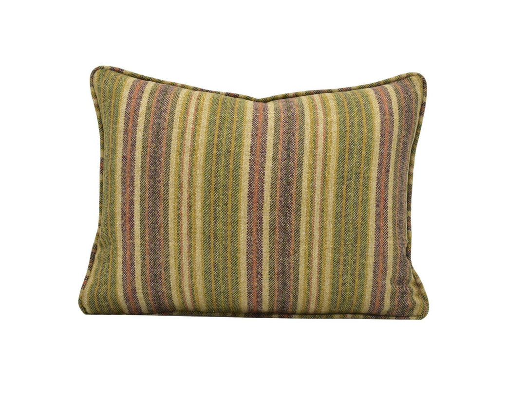 Abraham Moon - Burleigh - Olive -  100% Wool Cushion Cover - Designer Plaid Pillow Cover - Handmade Custom Abraham Moon Pillow.