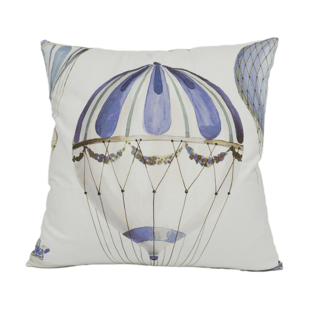 Manuel Canovas - L'Envol - Ciel - Whimsical Hot Air Balloon Designer Cushion Cover - Handmade Home Décor - Luxury Throw Pillow.