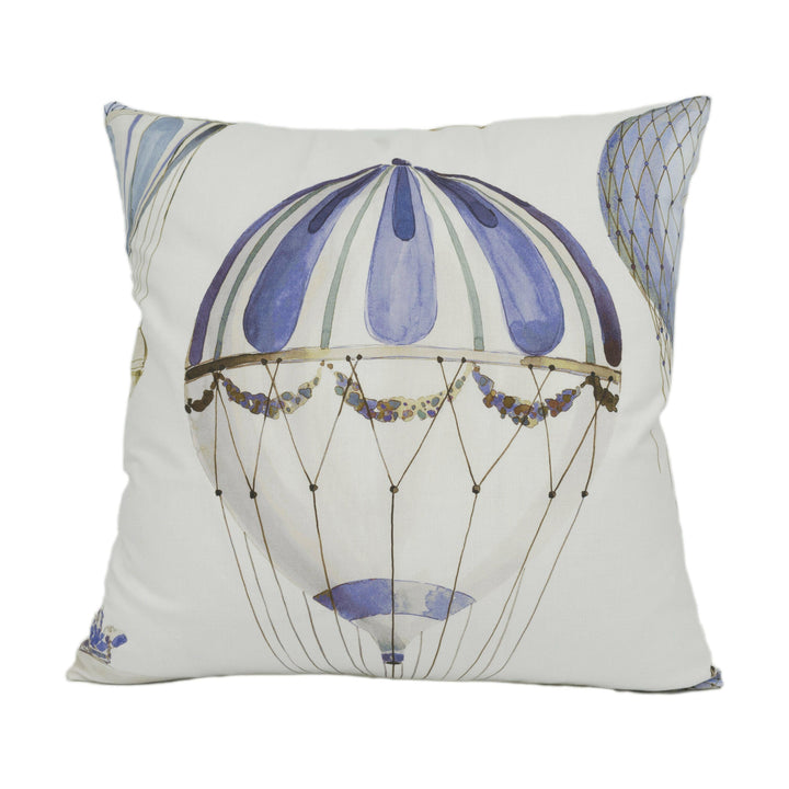 Manuel Canovas - L'Envol - Ciel - Whimsical Hot Air Balloon Designer Cushion Cover - Handmade Home Décor - Luxury Throw Pillow.