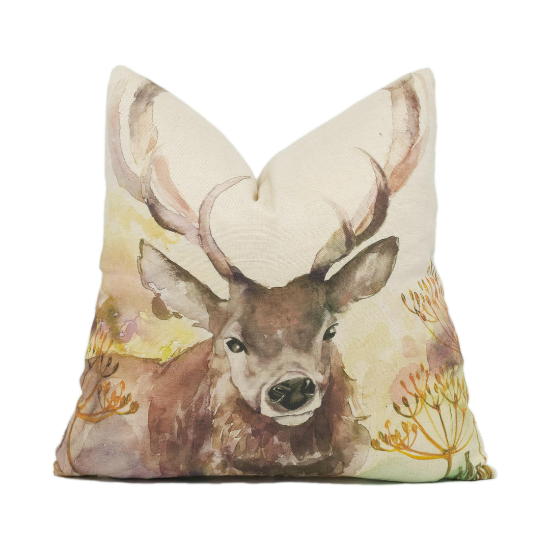 Voyage Maison - Highland Forest - Handsome Scottish Deer Stag Cushion Cover - Handmade Throw Pillow - Designer Home Décor.