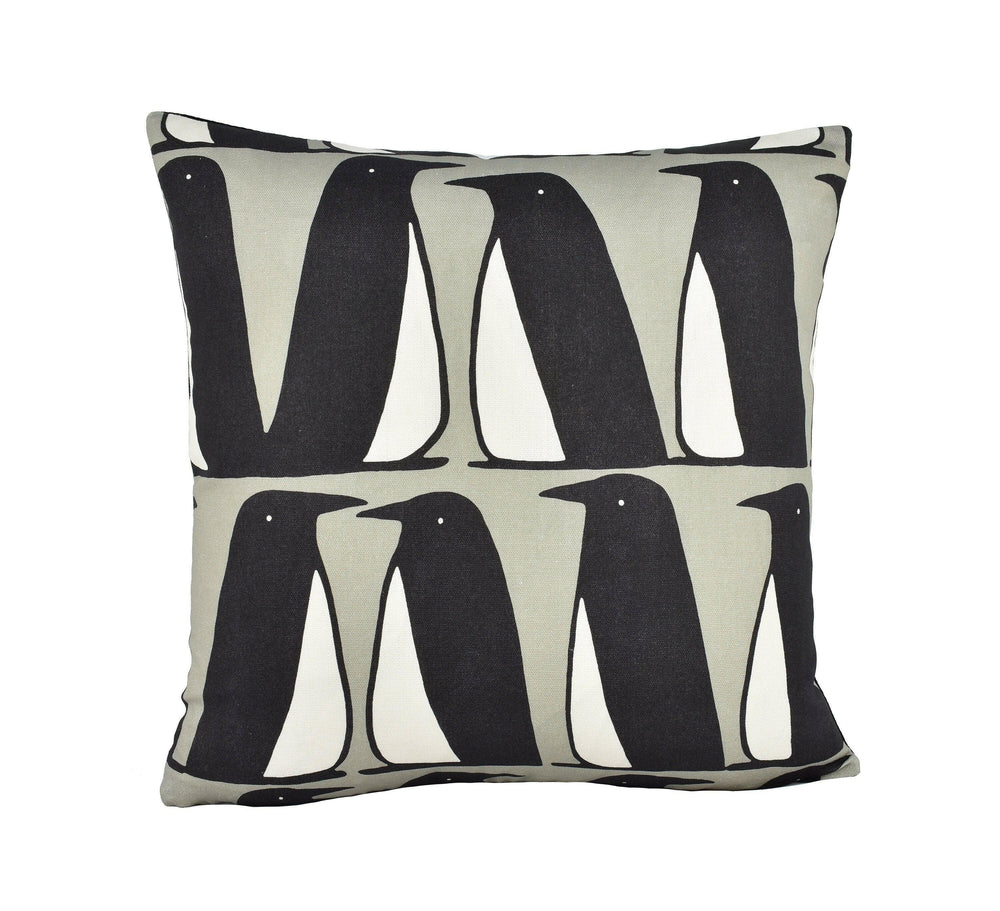 Scion - Pedro Penguin - Geometric Penguin Cushion Cover - Handmade Throw Pillow Designer Home Decor.
