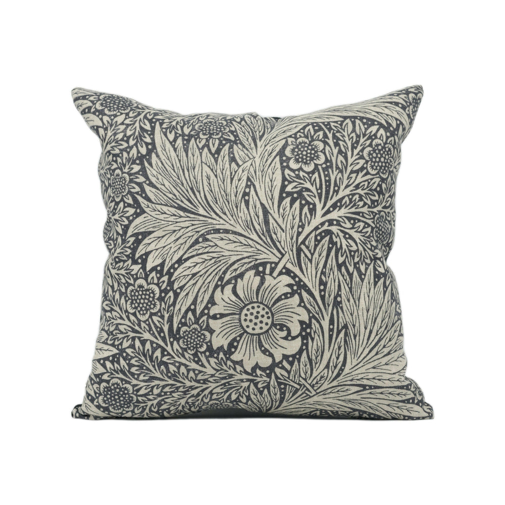 William Morris - Pure Marigold - Black Ink - Stunning Classic Monotone Cushion Cover - Handmade Throw Pillow - Designer Home Décor.