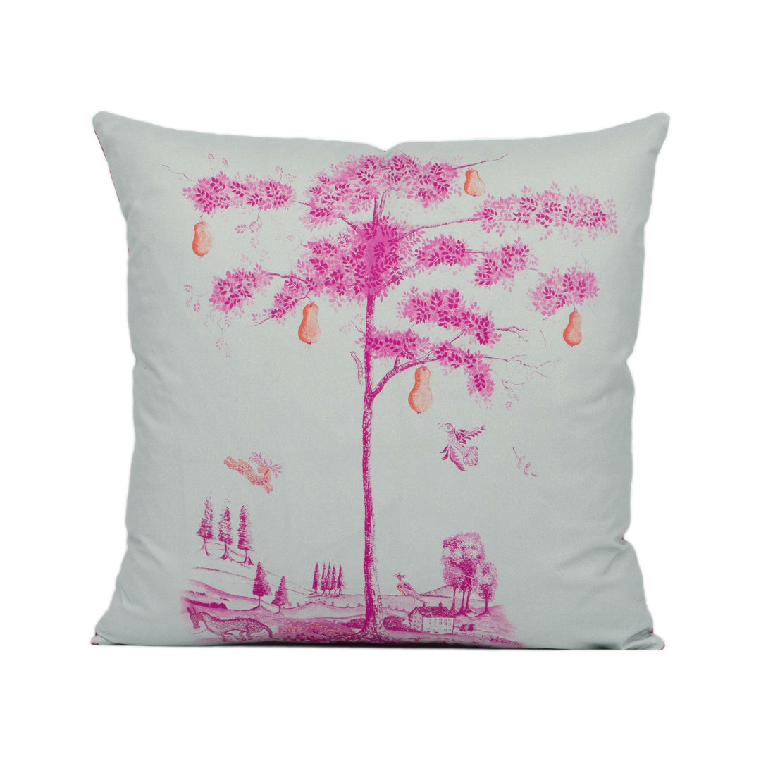Andrew Martin - Travelers Tales - Hot Pink - Whimsical Fairy Tale Inspired Cushion Cover - Handmade Throw Pillow Designer Home Décor.