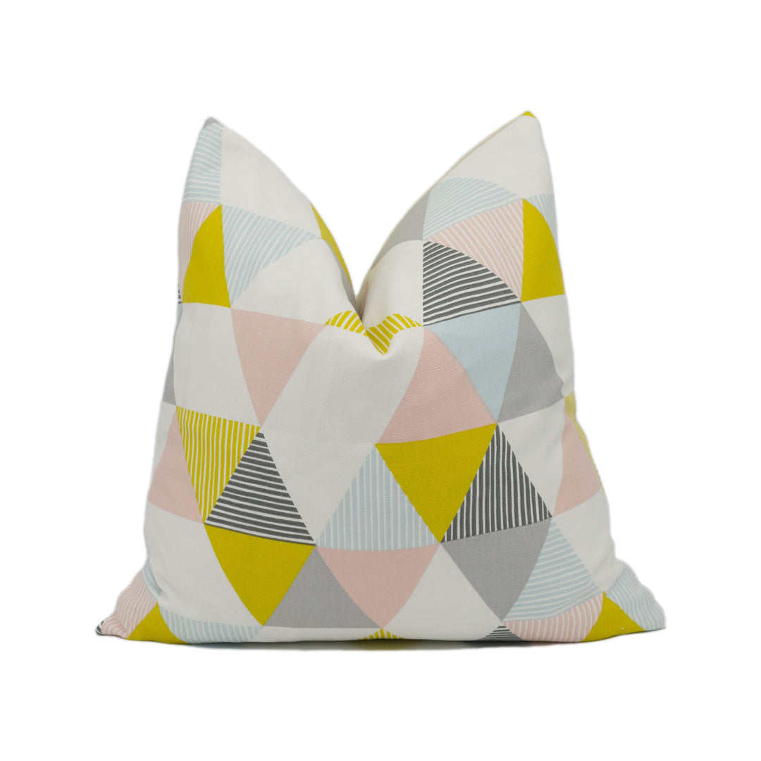 Clarke &amp; Clarke x Studio G - Brio - Sorbet - Colourful Geometric Cushion Cover - Handmade Throw Pillow - Designer Home Décor