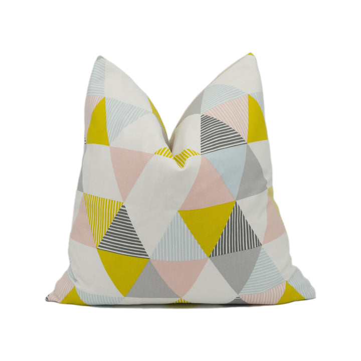 Clarke &amp; Clarke x Studio G - Brio - Sorbet - Colourful Geometric Cushion Cover - Handmade Throw Pillow - Designer Home Décor
