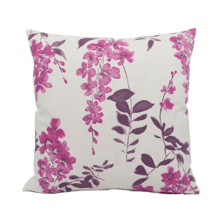 Sanderson - Wisteria Blossom - Berry / Plum - Stunning Cushion Cover Handmade Throw Pillow Designer Home Décor.