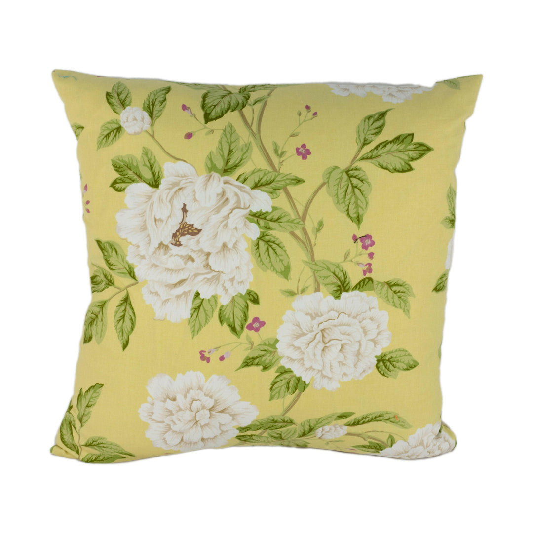 Sanderson - Peony Tree - Citrus / Purple - Stunning Designer Cushion Cover Home Decor Throw Pillow.