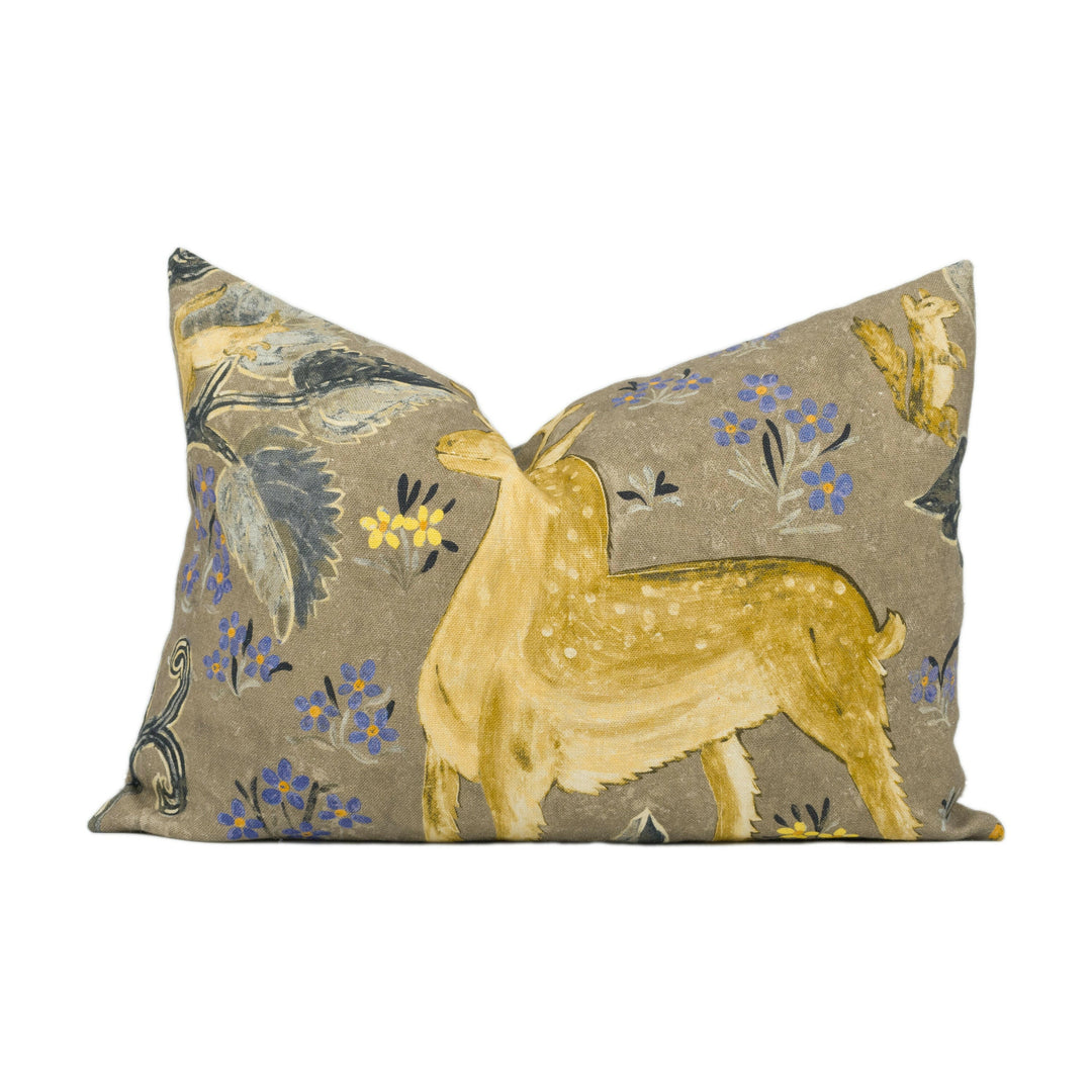 Zoffany - Arden - Pewter - Mid-Century British Tapestry Cushion Cover - Handmade Throw Pillow - Designer Home Décor.