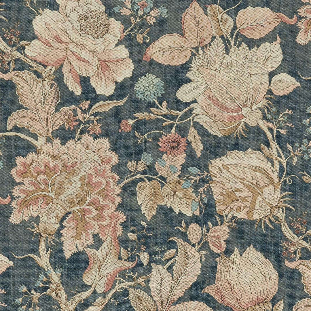 Clarke &amp; Clarke Sissinghurst Cushion Cover – Midnight Spice Floral Throw Pillow