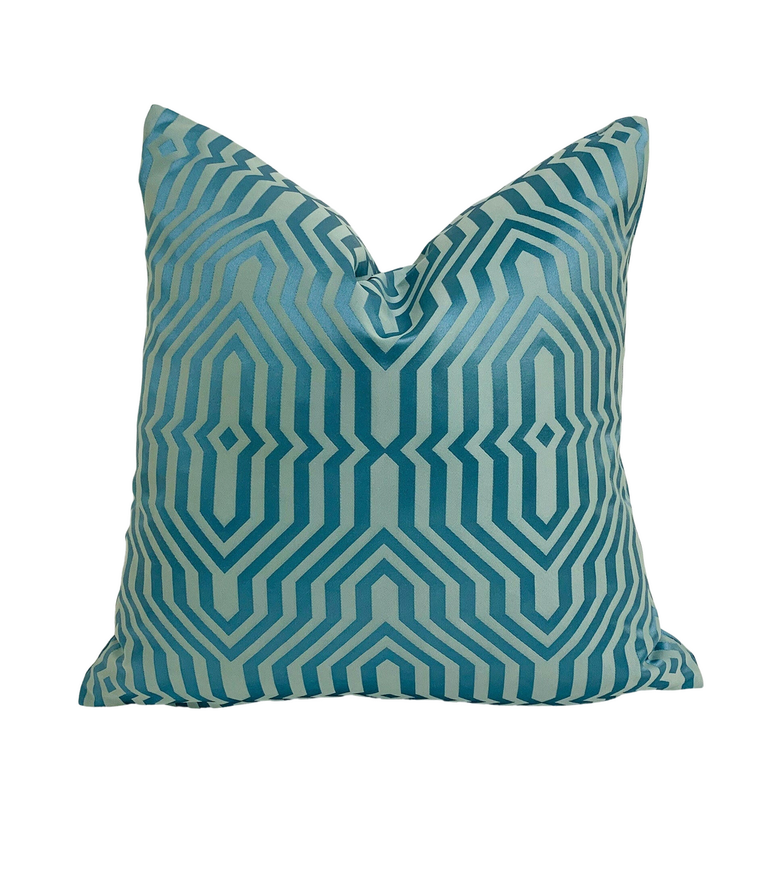 Prestigious - Mercury - Marine  - Funky Geometric Cushion Cover - Handmade Throw Pillow Designer Home Decor.