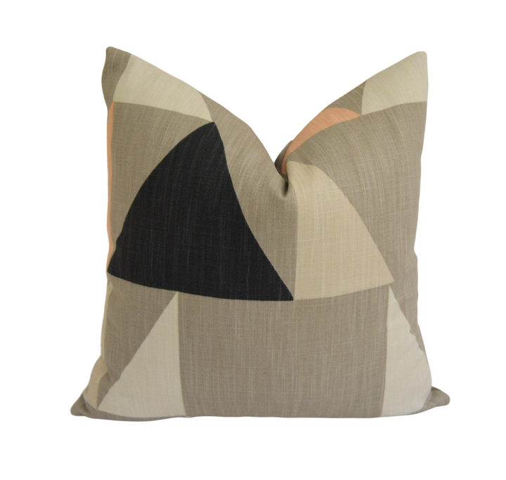 Scion - Modul - Blush / Parchment / Dove -  Stylish Geometric Cushion Cover - Handmade Throw Pillow - Designer Home Decor Pillow Cover.