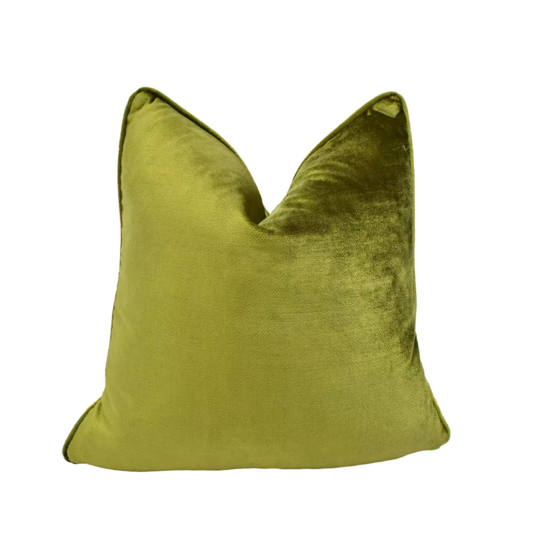 Clarke &amp; Clarke - Allure - Chartreuse - Plush Velvet Statement Cushion
