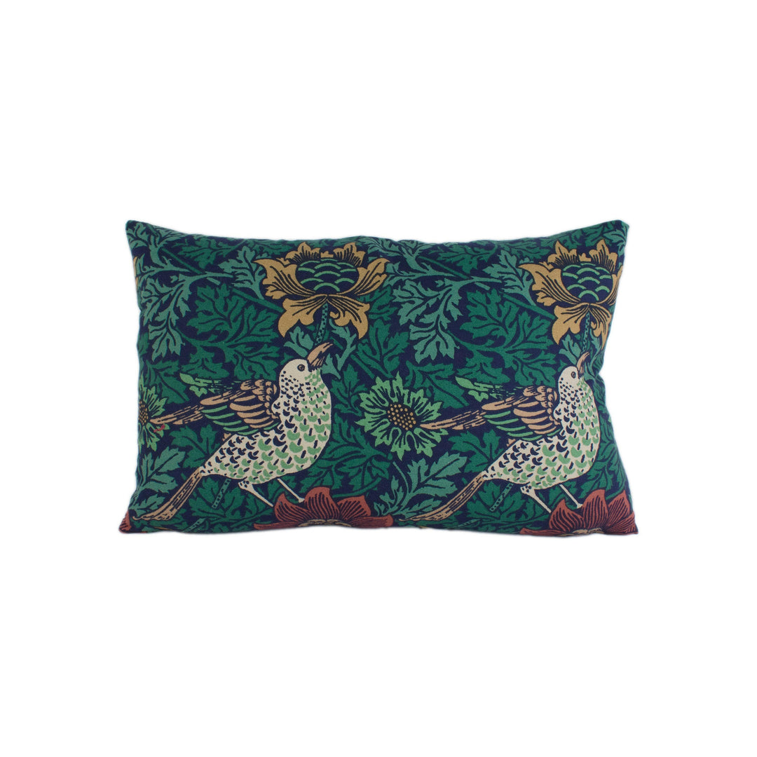 William Morris - Bird &amp; Anemone - Forest / Indigo - Stunning Classic English Designer Cushion Cover Home Décor Throw Pillow.