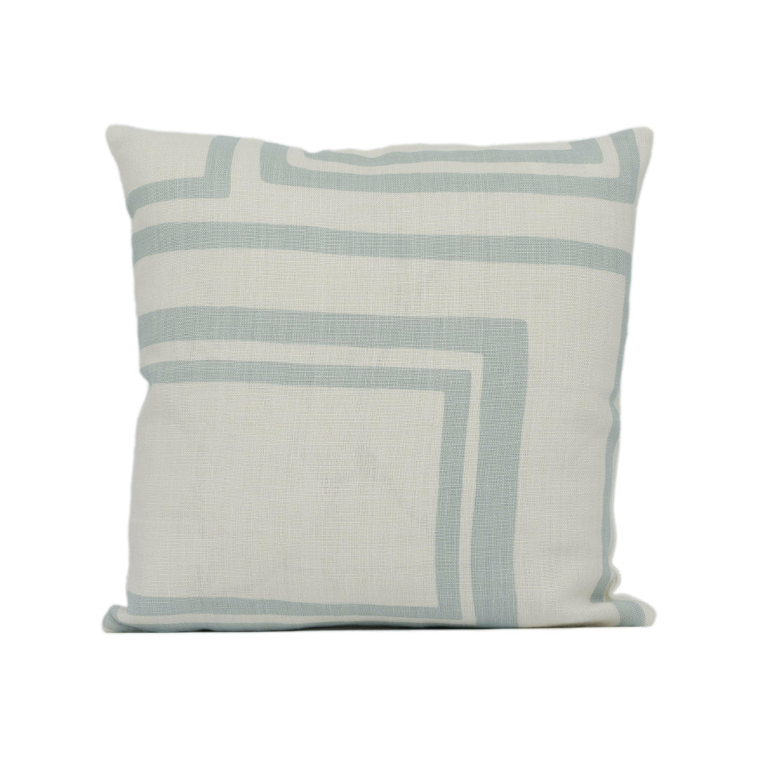 Schumacher - Large Open Boxes - Mineral - Retro Mid Century Cushion Cover Handmade Throw Pillow Designer Home Décor.