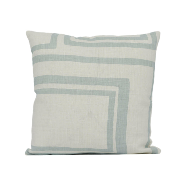 Schumacher - Large Open Boxes - Mineral - Retro Mid Century Cushion Cover Handmade Throw Pillow Designer Home Décor.