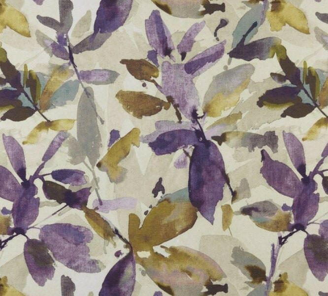 Prestigious - Azzuro - Orchid - Abstract Faux Suede Floral Cushion Cover - Handmade Throw Pillow Designer Home Decor.