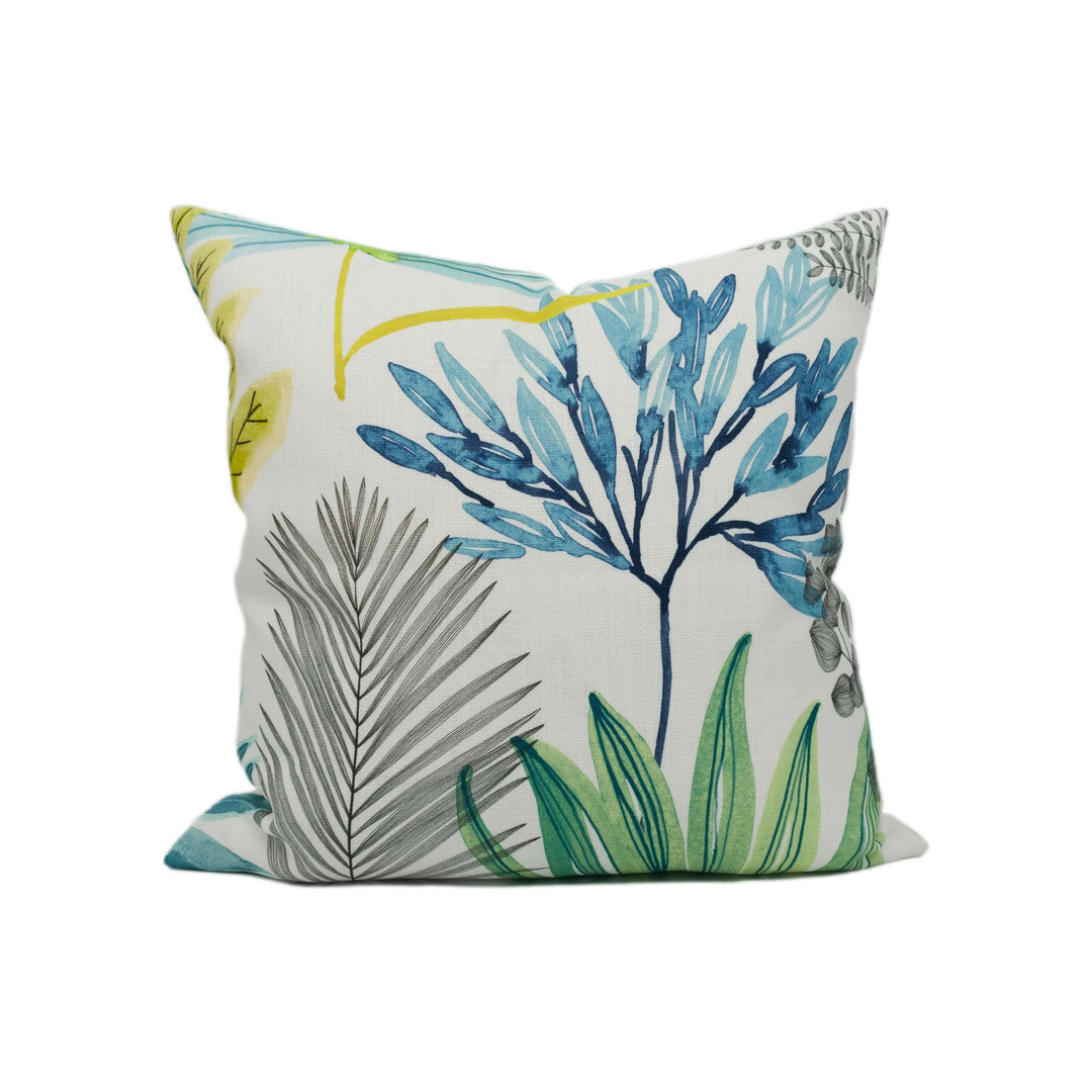 Harlequin - Yasuni - Emerald / Zest - Bright Colourful Painterly Foliage Floral Cushion Cover - Handmade Throw Pillow - Designer Home Décor.