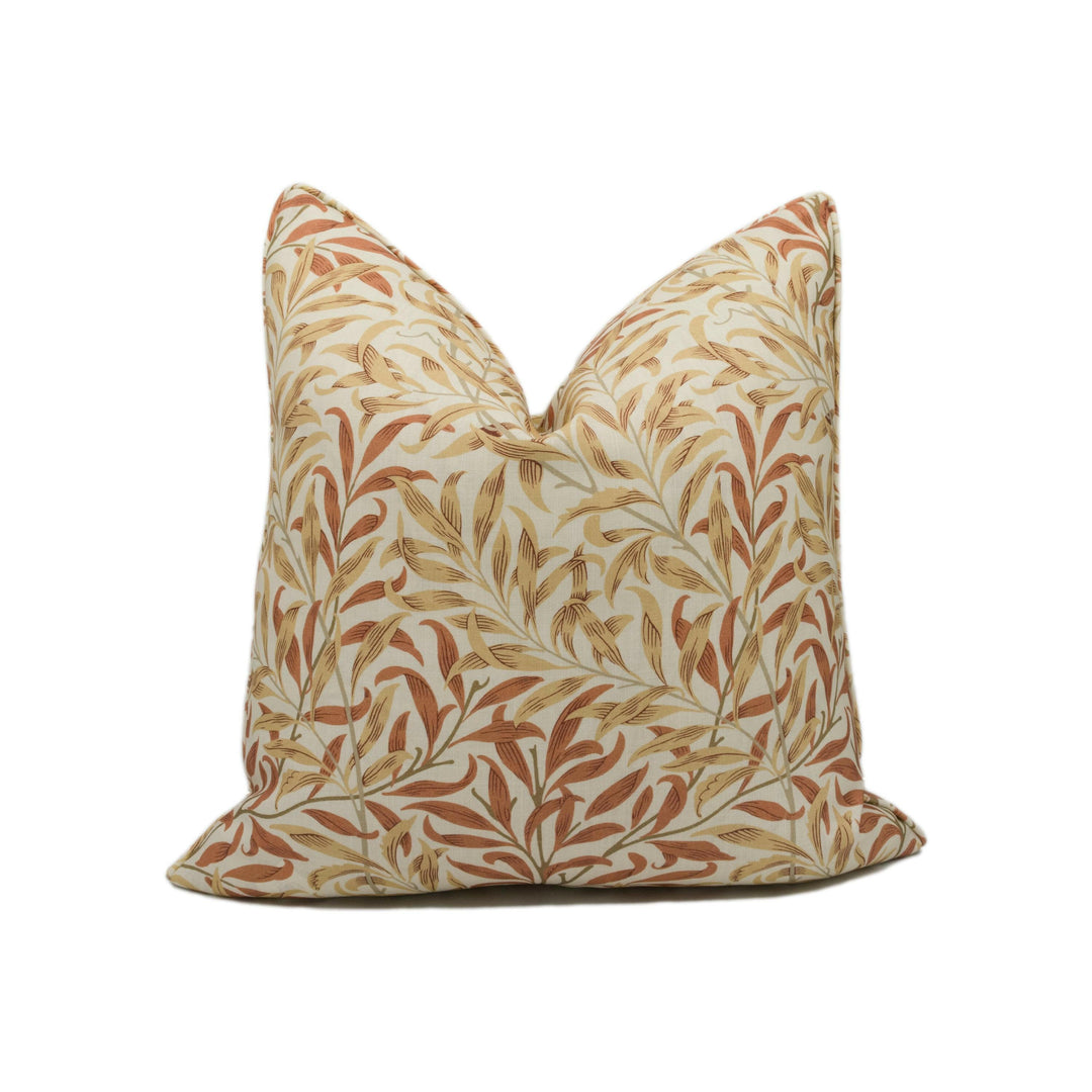 William Morris - Willow Bough - Russet / Wheat - Iconic Arts and Crafts Design Cushion Cover - Handmade Throw Pillow - Designer Home Décor.